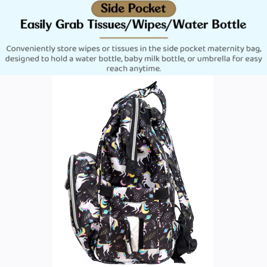BabyBundle Mother Diaper Bag (Unicorn Black)