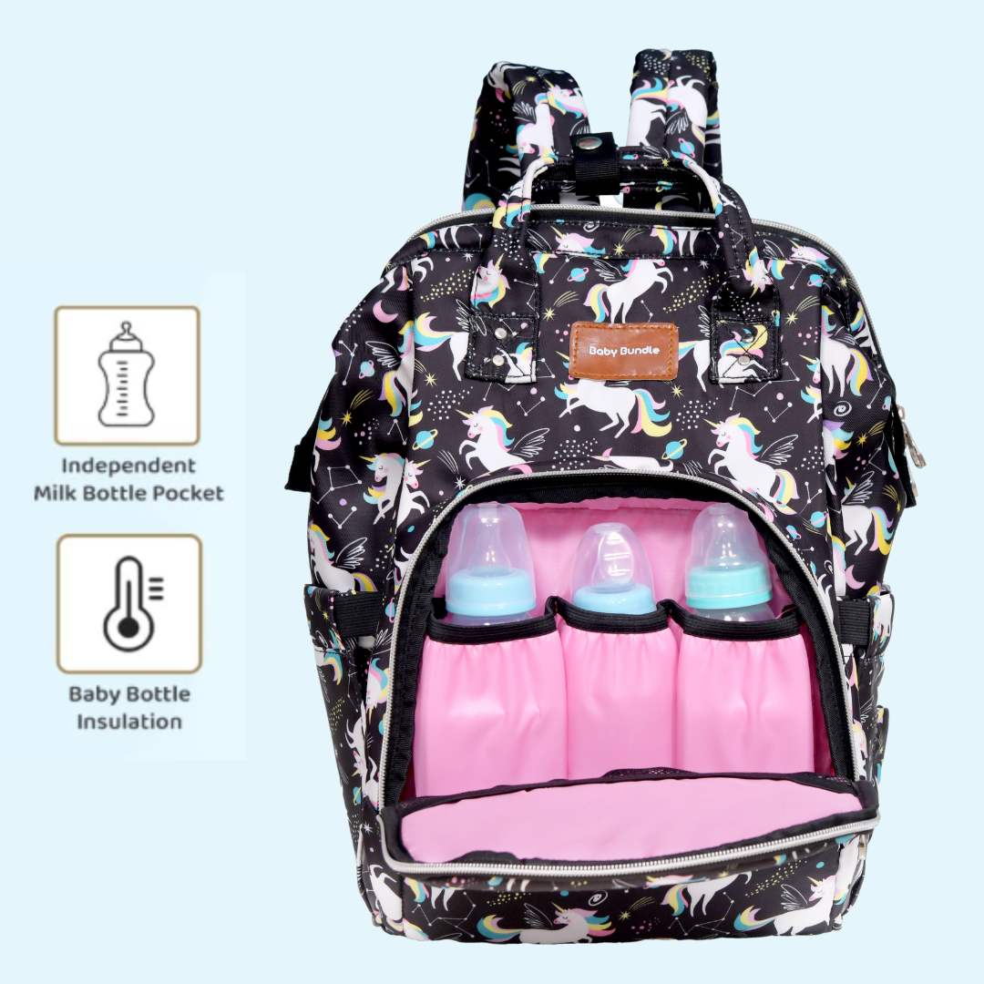 BabyBundle Mother Diaper Bag (Unicorn Black)