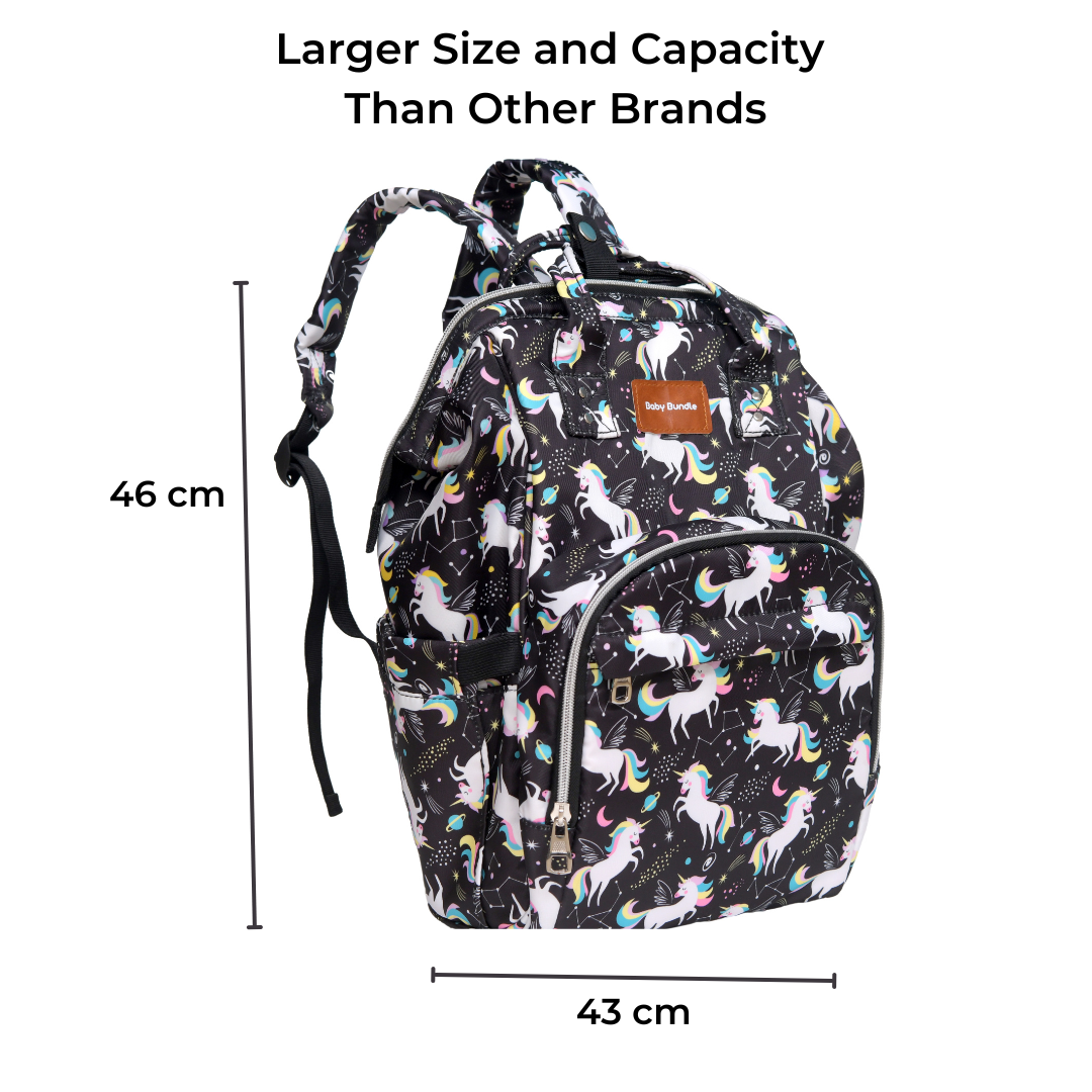 BabyBundle Mother Diaper Bag (Unicorn Black)