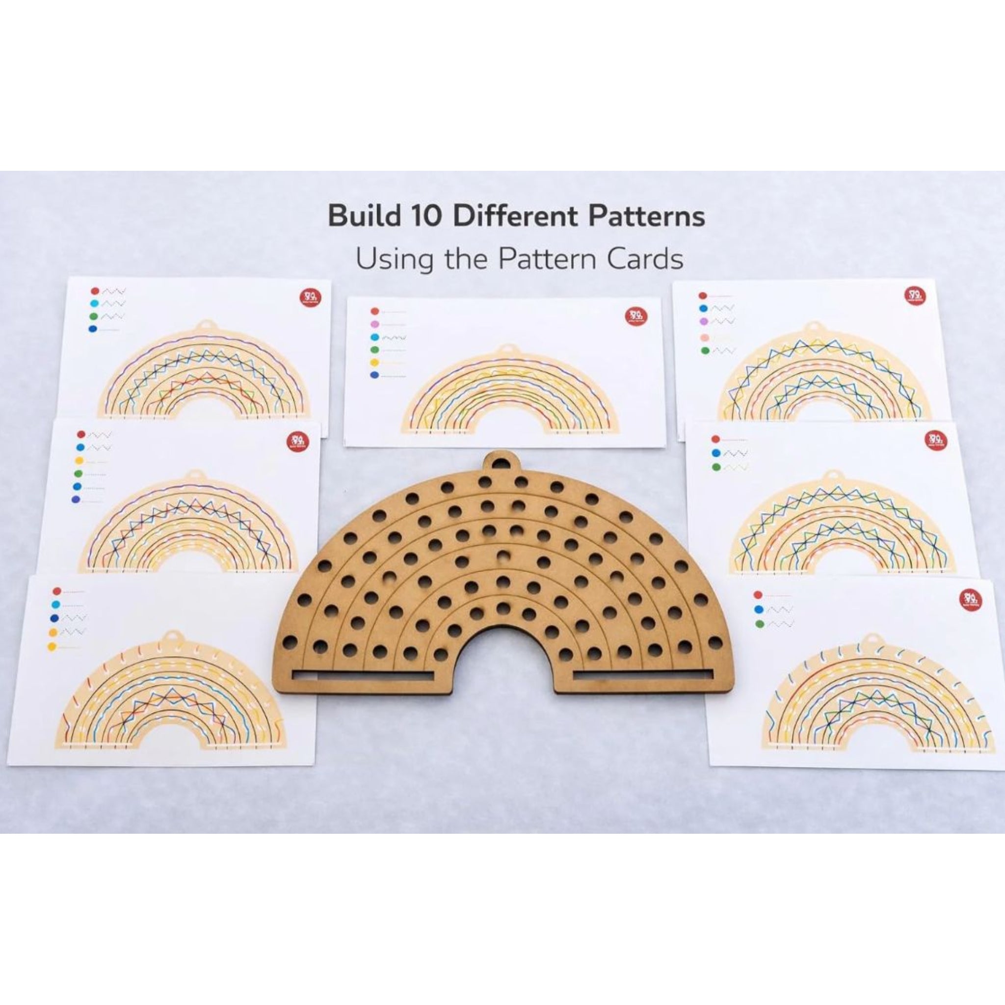 BabyBundle™ Wooden Rainbow Lacing Board – Essential Lacing Toys for Preschoolers & Montessori Learning