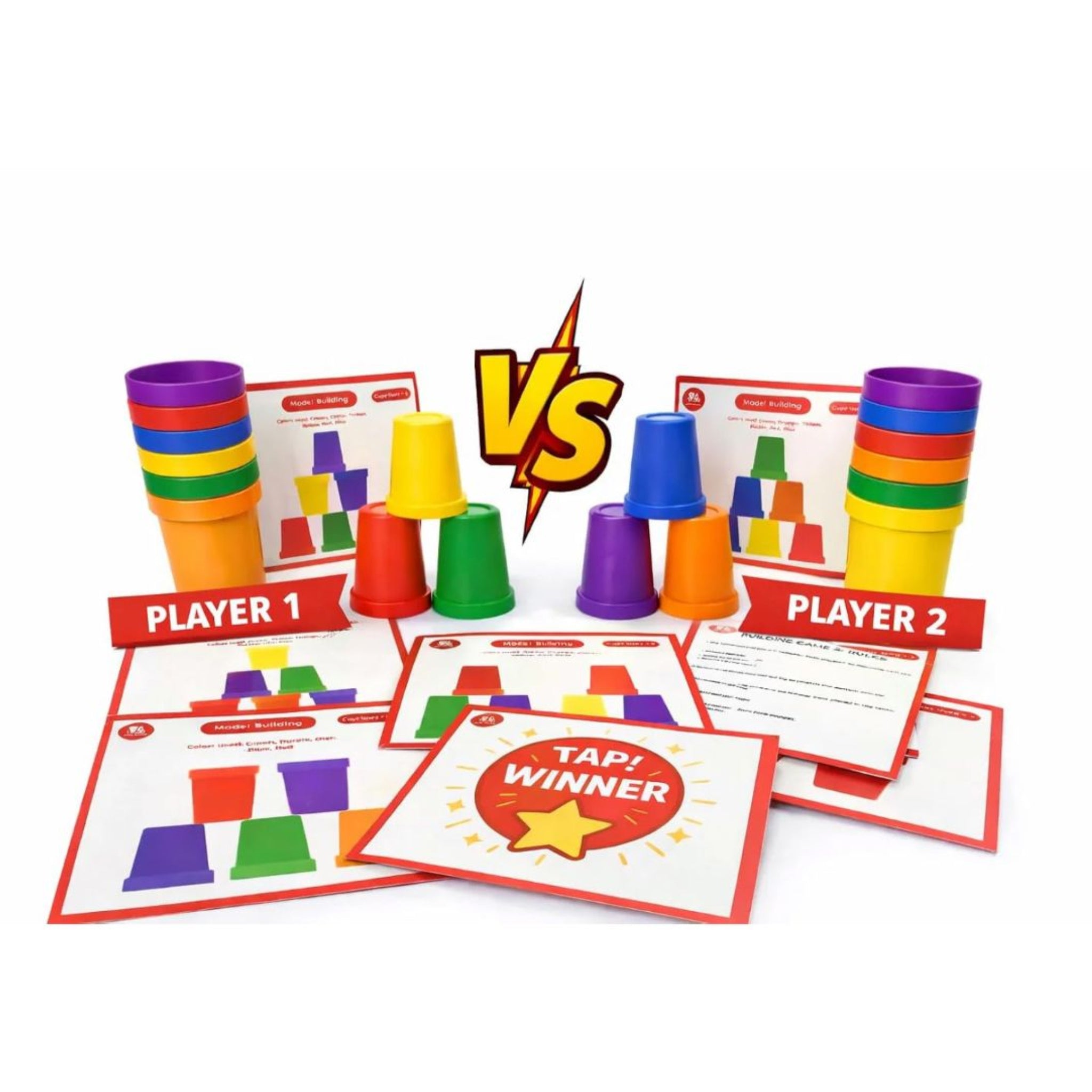BabyBundle™ Cup Stacking Game for Kids – Fast-Paced Speed Stacking Cups & Logic Battle