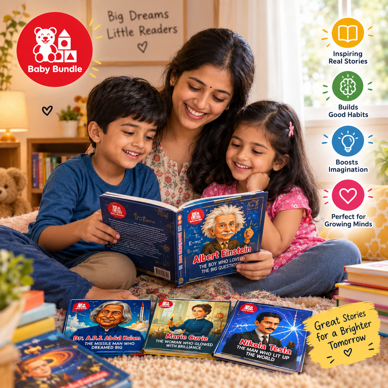 Famous Scientist Story Books for Kids – Pack of 10 | Ages 5–12