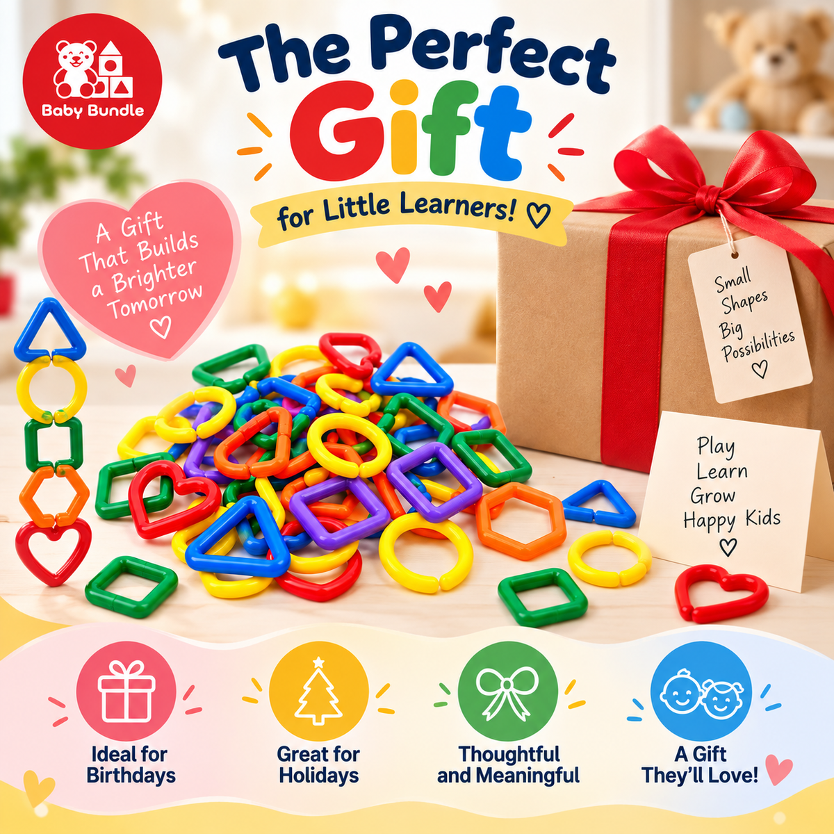 Linking Shapes Building Blocks Toy for Kids