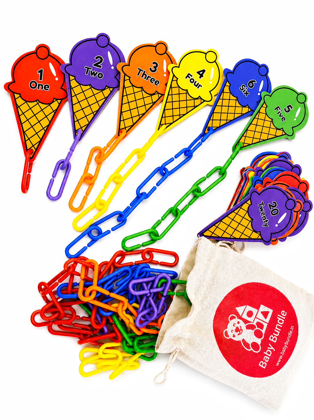 BabyBundle™ Ice Cream Counting & Number Matching Toy