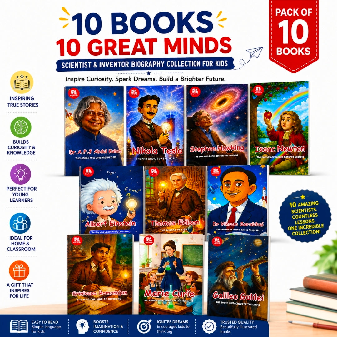 Famous Scientist Story Books for Kids – Pack of 10 | Ages 5–12
