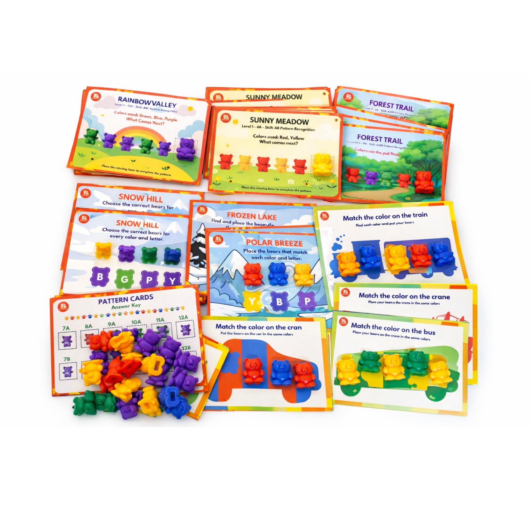 BabyBundle™ Bear Sequencing Set – Interactive Pattern Recognition Toys for Toddlers & Preschoolers