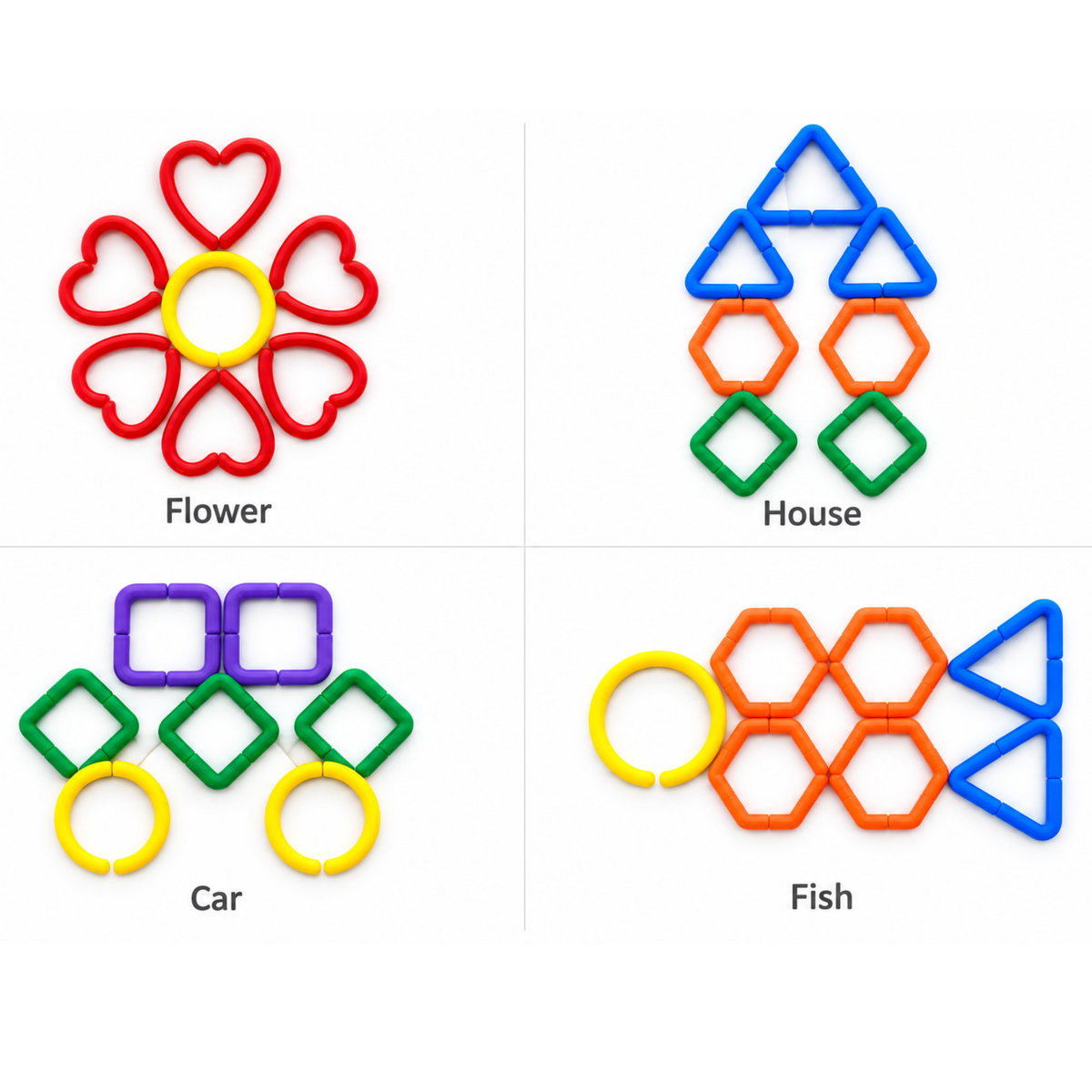 Linking Shapes Building Blocks Toy for Kids