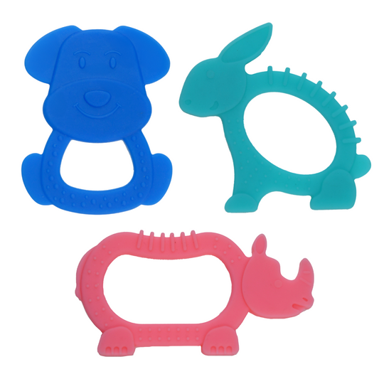 BabyBundle Animal Silicone Teether (Pack of 3)